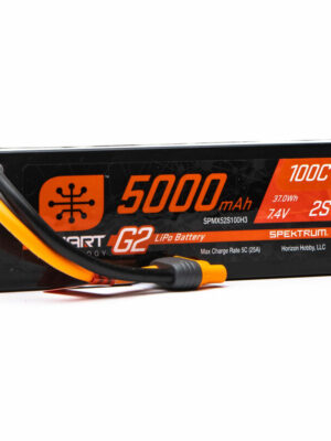 7.4V 5000mAh 2S 100C Smart G2 Hardcase LiPo Battery: IC3